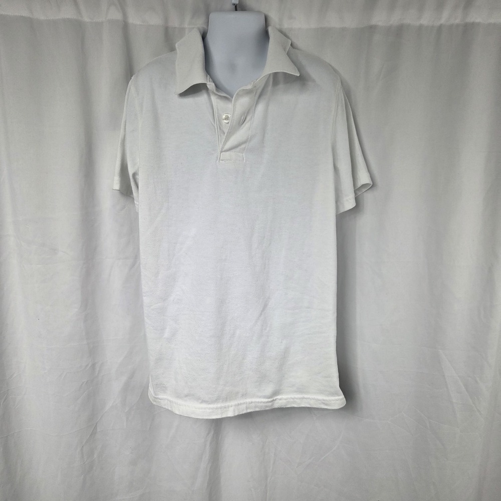 Cat And Jack Girls Short Sleeve White School Uniform Polo Shirt Sz M